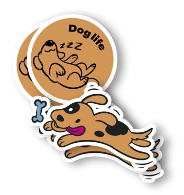 Autocollants vinyle laminés  